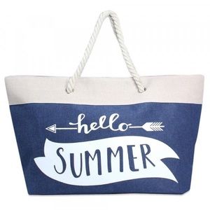 Canvas summer tote bag